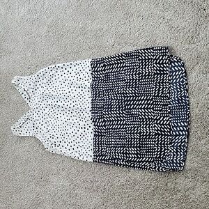 NWT Ann Taylor Loft Black and Ivory Dress Size Medium